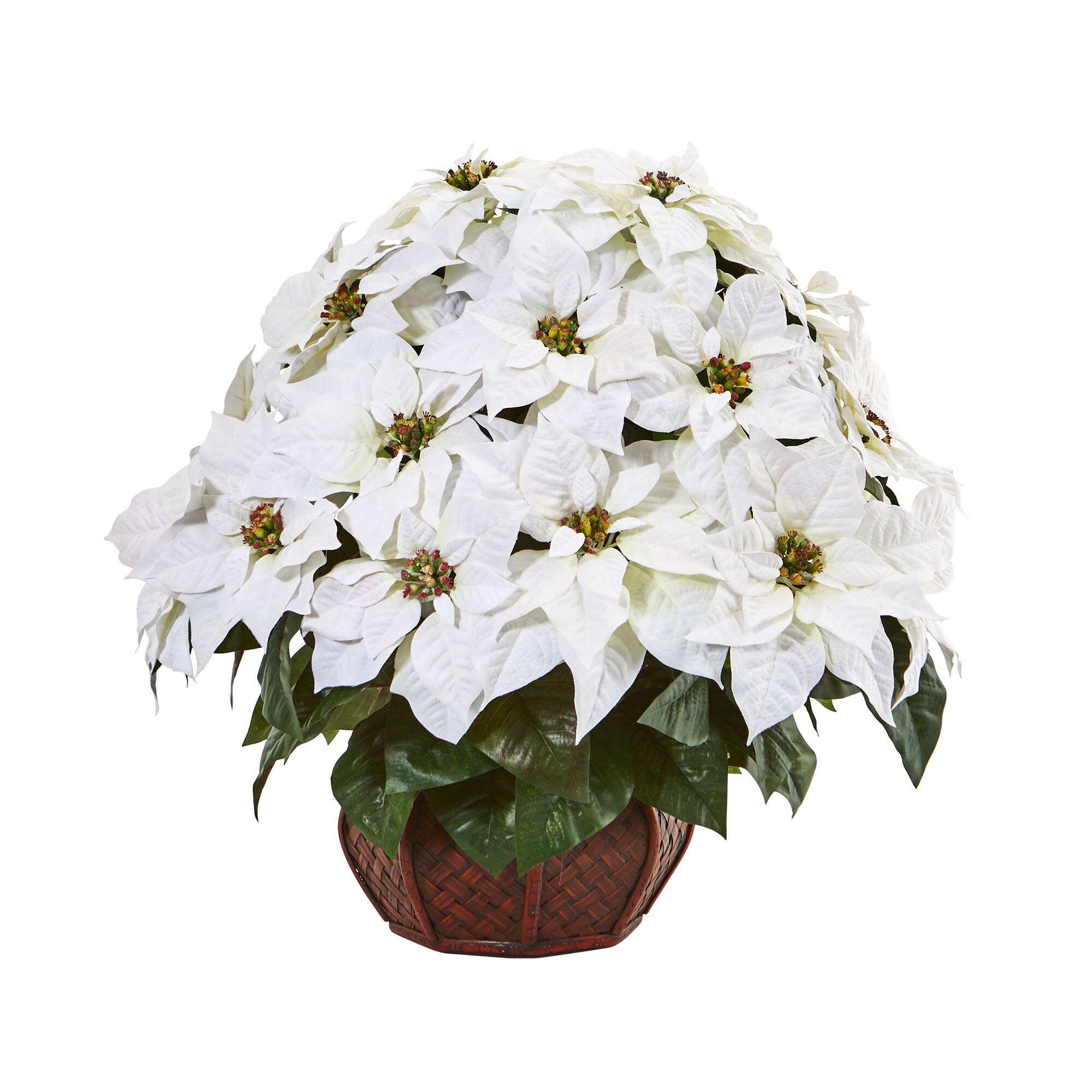 22" Poinsettia Arrangement in Decorative Planter